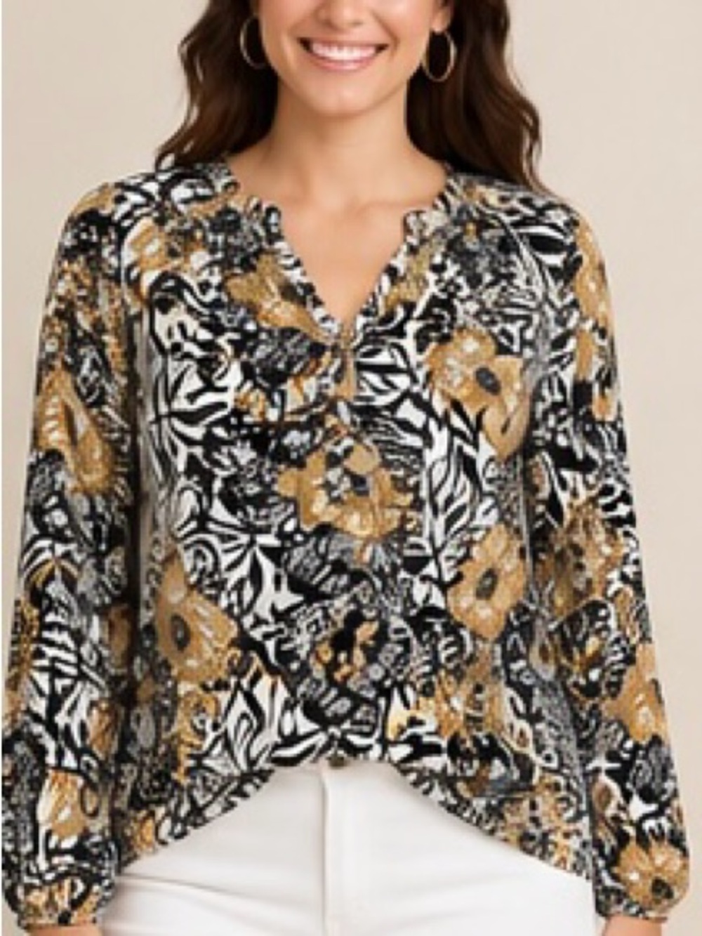Lilly Pulitzer Elsa Silk Top Onyx Peony Jungle Blouse Size S STUNNING!!